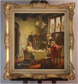 Malarstwo Mistrzów! Rozmowy przy winie - Oryg. Hein Van Doren (1930r Düsseldorf)