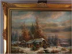 Romantyczne Malarstwo! Zimowy krajobraz - Albrecht BRINKMANN (1930)