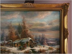 Romantyczne Malarstwo! Zimowy krajobraz - Albrecht BRINKMANN (1930)