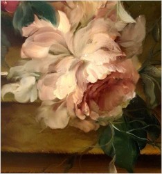 Bukiet kwiatowy z różami i piwoniami - Heinrich Garossa (1902-?)