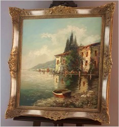 Technika Szpachlowa! Śródziemnomorski krajobraz - H. Nilsen *1908
