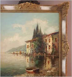 Technika Szpachlowa! Śródziemnomorski krajobraz - H. Nilsen *1908