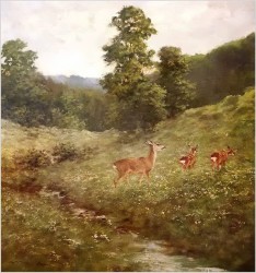 Rodzina sarenek - oryg. Georg Majewicz (1897-1965)