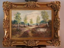 Polecamy Obraz Olejny! Wrzosowe Pola - Walter XXw.