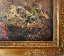 Godny uwagi! Niesamowity pejzaż górski - Gustav TÜRK (1923-1978)