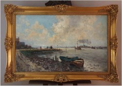 Dobra pozycja! Nabrzeże z łodziami - Wim Van Norden (1917-2001)