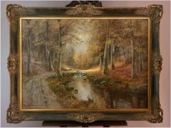 Rewelacyjny obraz olejny! Jesienny pejzaż - Christian Stemmeler *1928