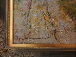 Rewelacyjny obraz olejny! Jesienny pejzaż - Christian Stemmeler *1928