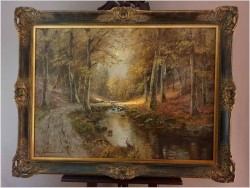 Rewelacyjny obraz olejny! Jesienny pejzaż - Christian Stemmeler *1928