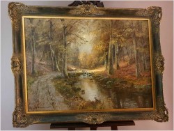 Rewelacyjny obraz olejny! Jesienny pejzaż - Christian Stemmeler *1928