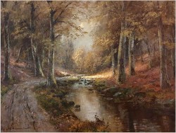 Rewelacyjny obraz olejny! Jesienny pejzaż - Christian Stemmeler *1928