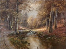 Rewelacyjny obraz olejny! Jesienny pejzaż - Christian Stemmeler *1928