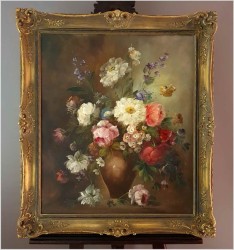 Pałacowe kwiaty w wazonie - Louisa Medina (ur. 1911 Padwa)