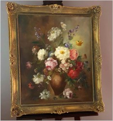 Pałacowe kwiaty w wazonie - Louisa Medina (ur. 1911 Padwa)