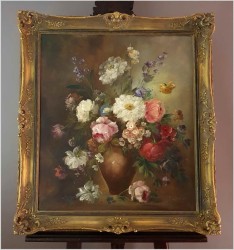 Pałacowe kwiaty w wazonie - Louisa Medina (ur. 1911 Padwa)