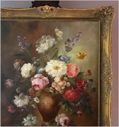 Pałacowe kwiaty w wazonie - Louisa Medina (ur. 1911 Padwa)