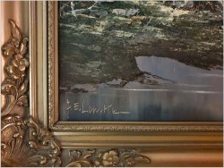 Realistyczny obraz olejny! Masyw górski Watzmann - J. E. Lemke *1916