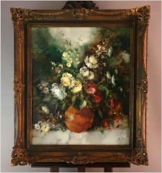 Malarstwo szpachlowe! Kwiaty -Ingfried Paul Henze-Morro (1925-2013)