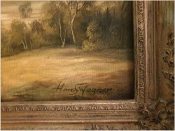 Dobre Malarstwo Romantyczne! Widok na jezioro - Hans Wagner *1924