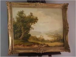 Dobre Malarstwo Romantyczne! Widok na jezioro - Hans Wagner *1924