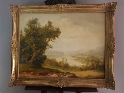 Dobre Malarstwo Romantyczne! Widok na jezioro - Hans Wagner *1924