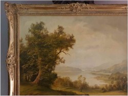 Dobre Malarstwo Romantyczne! Widok na jezioro - Hans Wagner *1924