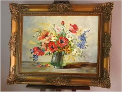 Kompozycja maków i wiosennych kwiatów - Hedwig Petermann *1877