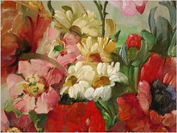 Kompozycja maków i wiosennych kwiatów - Hedwig Petermann *1877