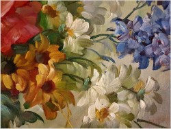 Kompozycja maków i wiosennych kwiatów - Hedwig Petermann *1877