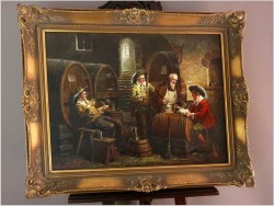 Degustacja winia u Mnicha - Oryg. Hein Van Doren (1930r Düsseldorf)