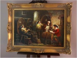 Degustacja winia u Mnicha - Oryg. Hein Van Doren (1930r Düsseldorf)