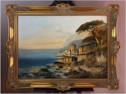 Krajobraz śródziemnomorski - Josef Kugler (Österreich 1913 - 2011)