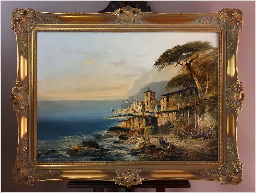 Krajobraz śródziemnomorski - Josef Kugler (Österreich 1913 - 2011)