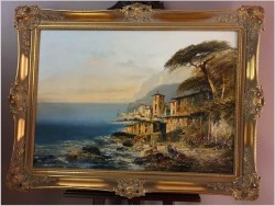 Krajobraz śródziemnomorski - Josef Kugler (Österreich 1913 - 2011)