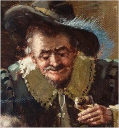 Pałacowe malarstwo! Gra w kości - Hein Van Doren (1930r Düsseldorf)