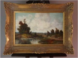 Romantyczny krajobraz. "Pasterz owiec" - Jürgen Sefried *1921