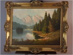 Polecamy Tyrol! Górskie jezioro - J.H.Thomas (*1922 Dresden)