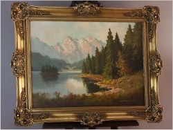 Polecamy Tyrol! Górskie jezioro - J.H.Thomas (*1922 Dresden)