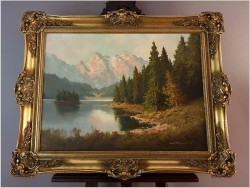 Polecamy Tyrol! Górskie jezioro - J.H.Thomas (*1922 Dresden)