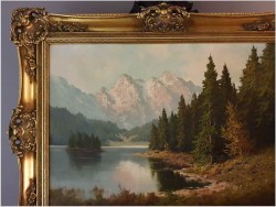 Polecamy Tyrol! Górskie jezioro - J.H.Thomas (*1922 Dresden)