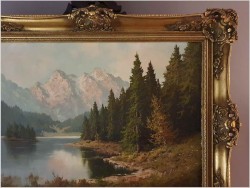 Polecamy Tyrol! Górskie jezioro - J.H.Thomas (*1922 Dresden)