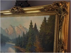 Polecamy Tyrol! Górskie jezioro - J.H.Thomas (*1922 Dresden)