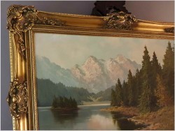 Polecamy Tyrol! Górskie jezioro - J.H.Thomas (*1922 Dresden)