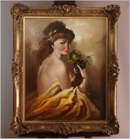 Polecamy dekoracyjny obraz olejny! Akt dziewczyny - Niemcy XXw.