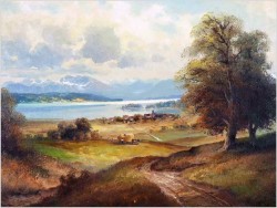 Obraz olejny! Sianokosy - Helmut Stadelhofer *1914 (Duży Rozmiar XXL)