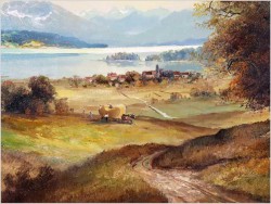 Obraz olejny! Sianokosy - Helmut Stadelhofer *1914 (Duży Rozmiar XXL)