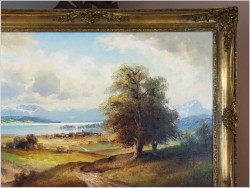 Obraz olejny! Sianokosy - Helmut Stadelhofer *1914 (Duży Rozmiar XXL)