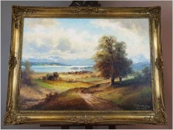 Obraz olejny! Sianokosy - Helmut Stadelhofer *1914 (Duży Rozmiar XXL)