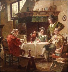 Pałacowe malarstwo! W męskim towarzystwie - Hein Van Doren (1930r Düsseldorf)
