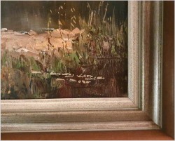 Łodzie przy brzegu - Dieter Lukas Larsen (1936-2001 Düsseldorf)